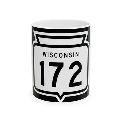 WIS 172 1958 (Wisconsin) (Road Sign) White Coffee Mug 11oz - Go Mug Yourself