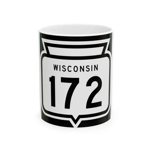WIS 172 1958 (Wisconsin) (Road Sign) White Coffee Mug 11oz - Go Mug Yourself