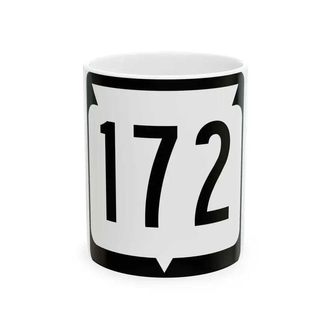 WIS 172 (Wisconsin) (Road Sign) White Coffee Mug 11oz - Go Mug Yourself