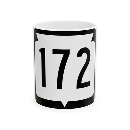 WIS 172 (Wisconsin) (Road Sign) White Coffee Mug 11oz - Go Mug Yourself