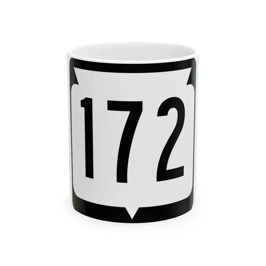 WIS 172 (Wisconsin) (Road Sign) White Coffee Mug 11oz - Go Mug Yourself