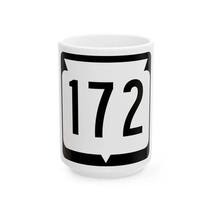 WIS 172 (Wisconsin) (Road Sign) White Coffee Mug 15oz - Go Mug Yourself