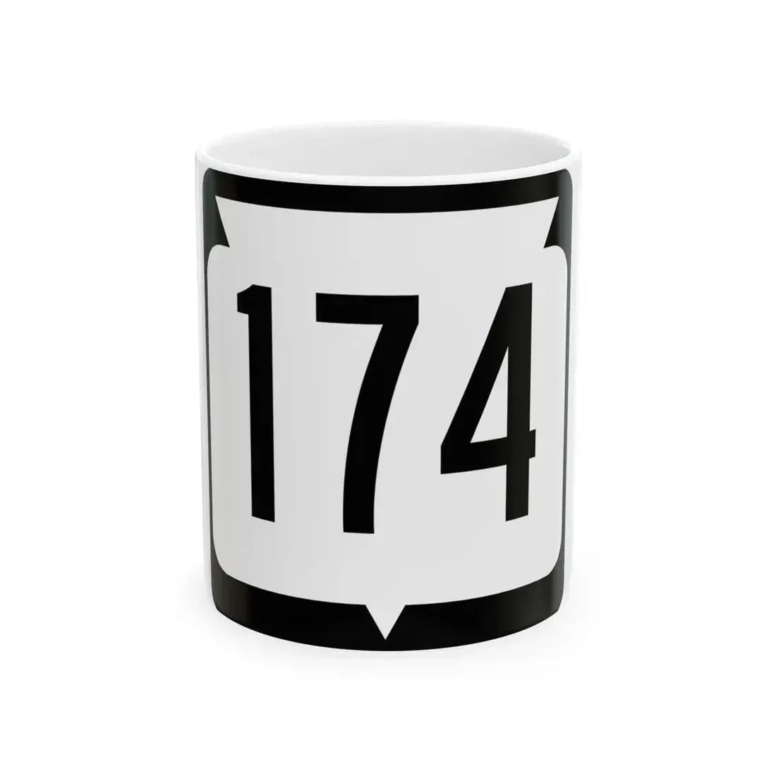 WIS 174 (Wisconsin) (Road Sign) White Coffee Mug 11oz - Go Mug Yourself