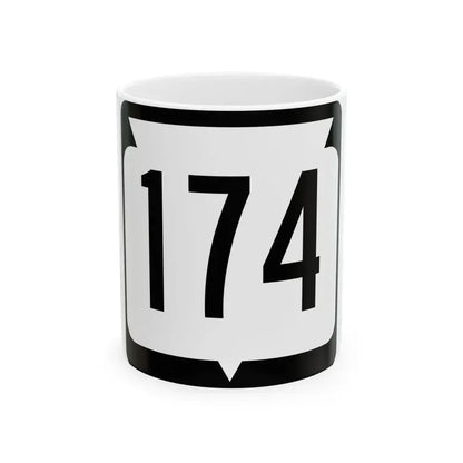 WIS 174 (Wisconsin) (Road Sign) White Coffee Mug 11oz - Go Mug Yourself