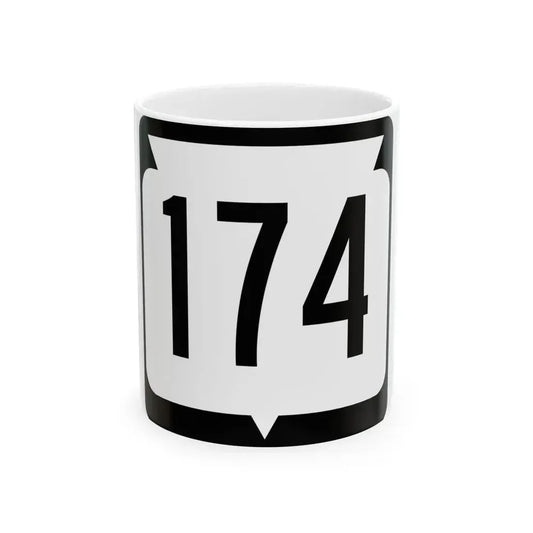 WIS 174 (Wisconsin) (Road Sign) White Coffee Mug 11oz - Go Mug Yourself