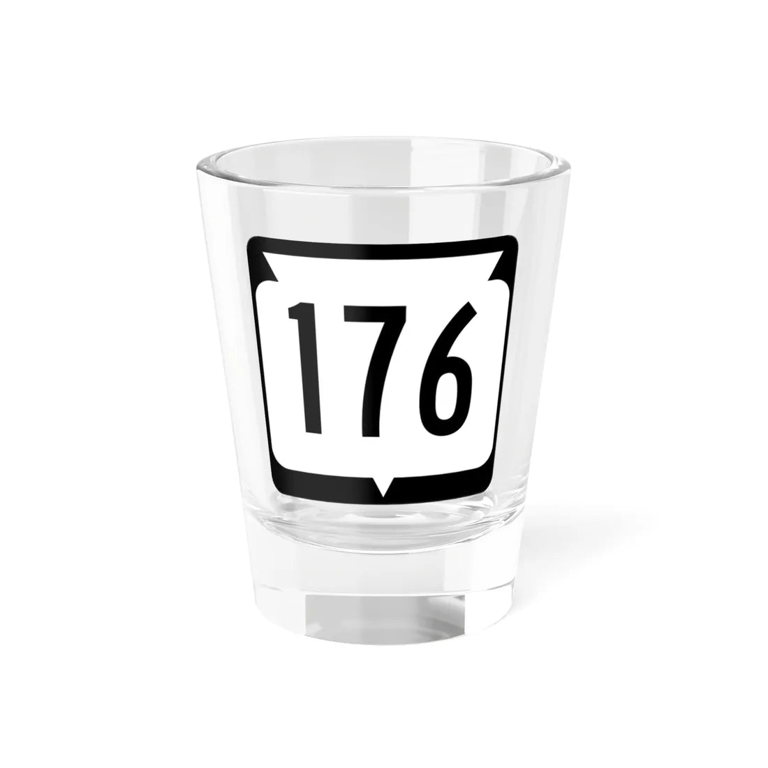 WIS 176 (Wisconsin) (Road Sign) Shot Glass 1.5oz 1.5oz - Go Mug Yourself