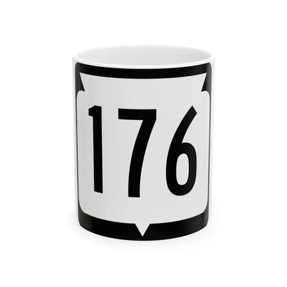 WIS 176 (Wisconsin) (Road Sign) White Coffee Mug 11oz - Go Mug Yourself