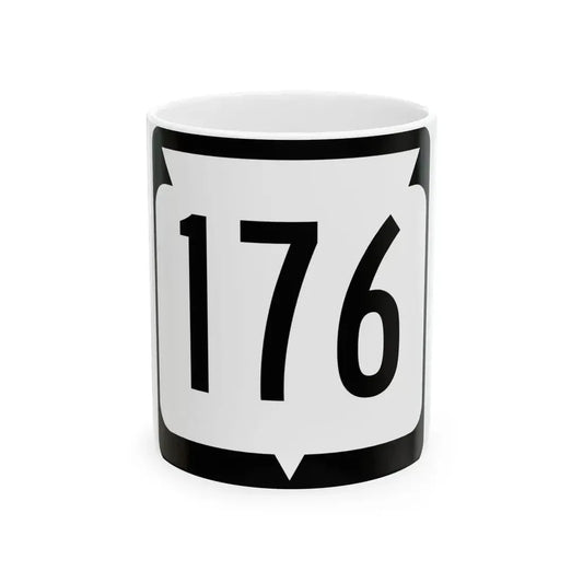 WIS 176 (Wisconsin) (Road Sign) White Coffee Mug 11oz - Go Mug Yourself