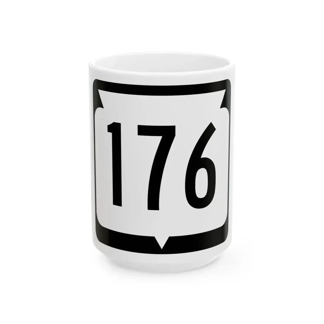 WIS 176 (Wisconsin) (Road Sign) White Coffee Mug 15oz - Go Mug Yourself