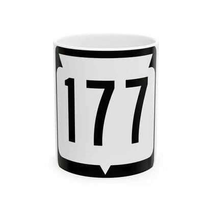 WIS 177 (Wisconsin) (Road Sign) White Coffee Mug 11oz - Go Mug Yourself