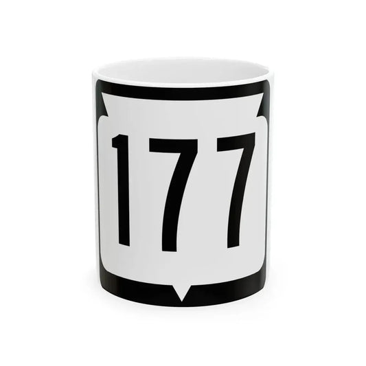 WIS 177 (Wisconsin) (Road Sign) White Coffee Mug 11oz - Go Mug Yourself
