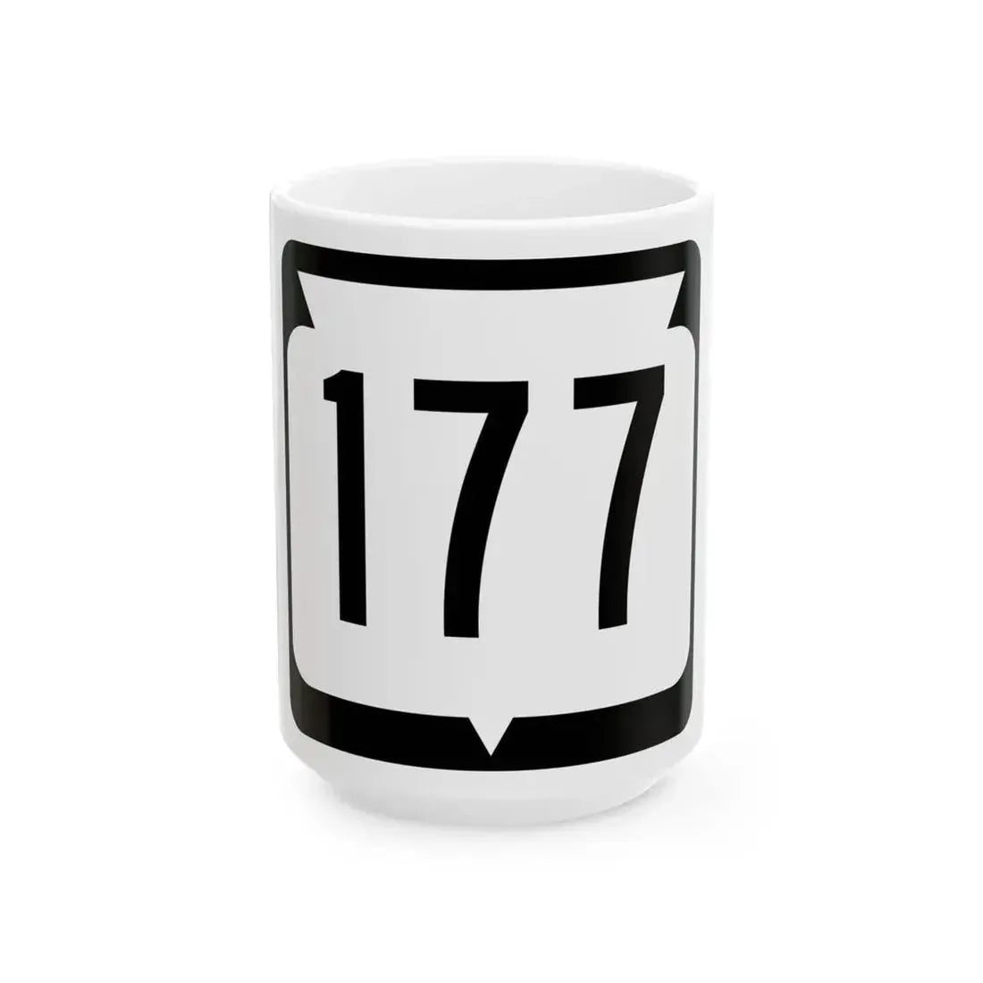 WIS 177 (Wisconsin) (Road Sign) White Coffee Mug 15oz - Go Mug Yourself