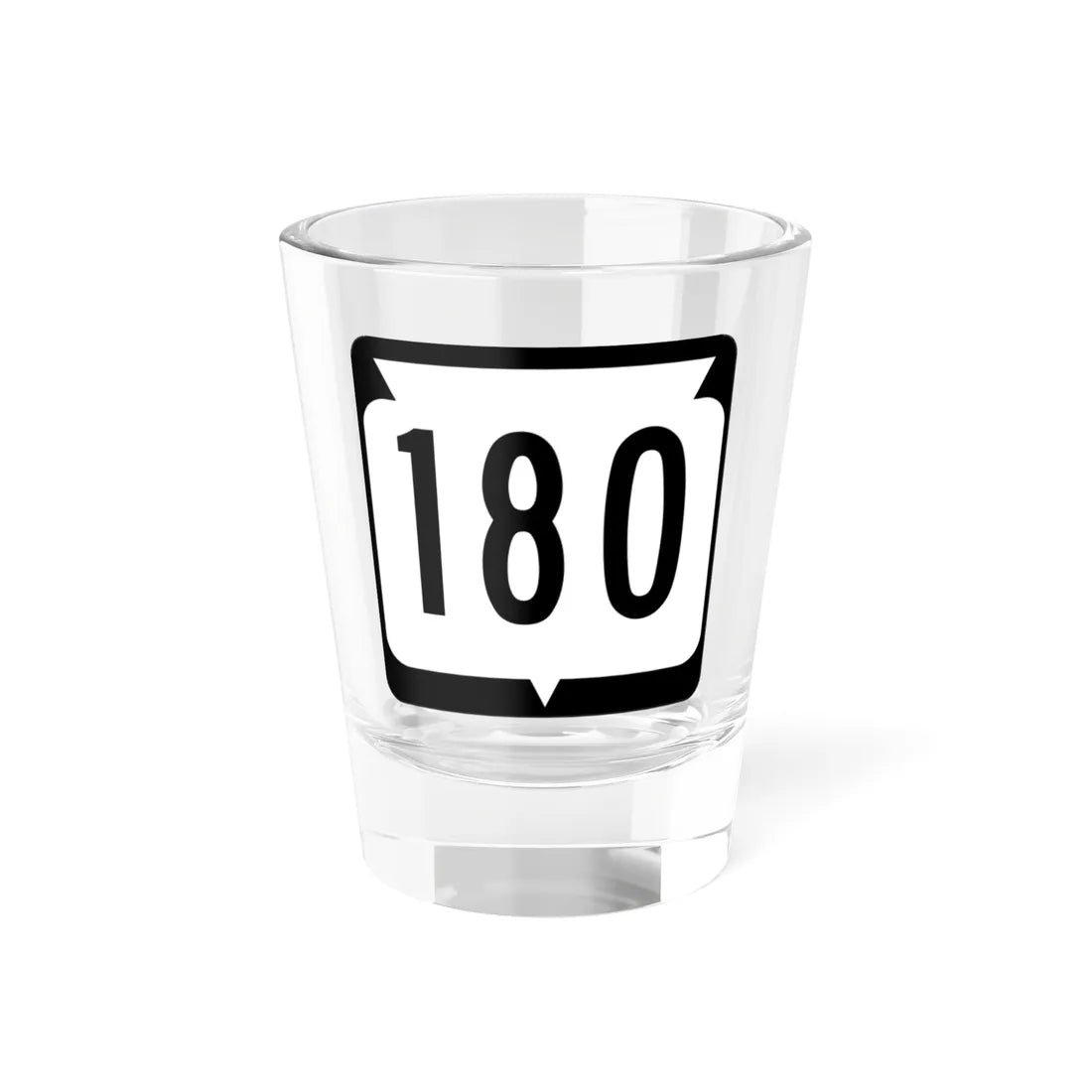 WIS 180 (Wisconsin) (Road Sign) Shot Glass 1.5oz 1.5oz - Go Mug Yourself