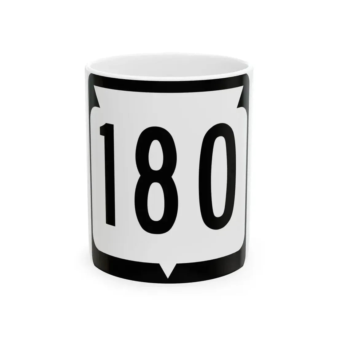 WIS 180 (Wisconsin) (Road Sign) White Coffee Mug 11oz - Go Mug Yourself