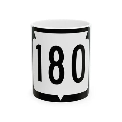 WIS 180 (Wisconsin) (Road Sign) White Coffee Mug 11oz - Go Mug Yourself