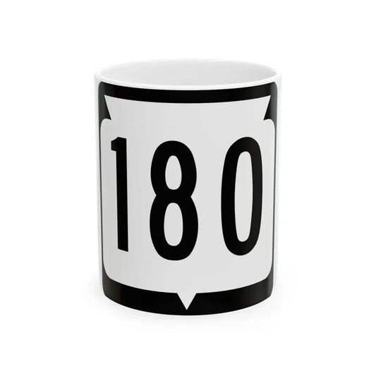 WIS 180 (Wisconsin) (Road Sign) White Coffee Mug 11oz - Go Mug Yourself