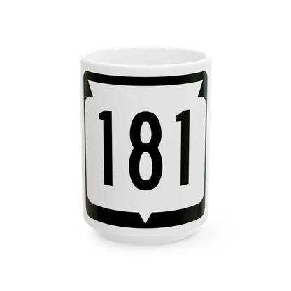 WIS 181 (Wisconsin) (Road Sign) White Coffee Mug 15oz - Go Mug Yourself