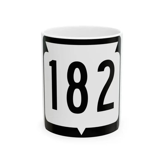 WIS 182 (Wisconsin) (Road Sign) White Coffee Mug 11oz - Go Mug Yourself