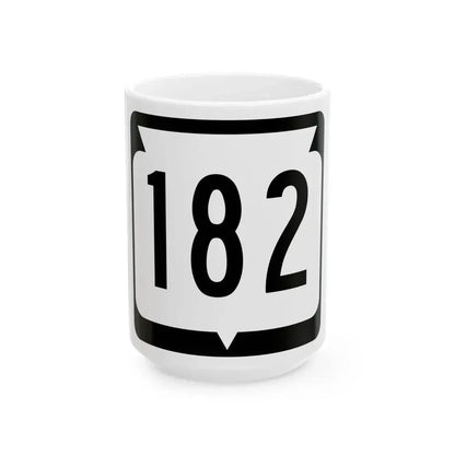 WIS 182 (Wisconsin) (Road Sign) White Coffee Mug 15oz - Go Mug Yourself