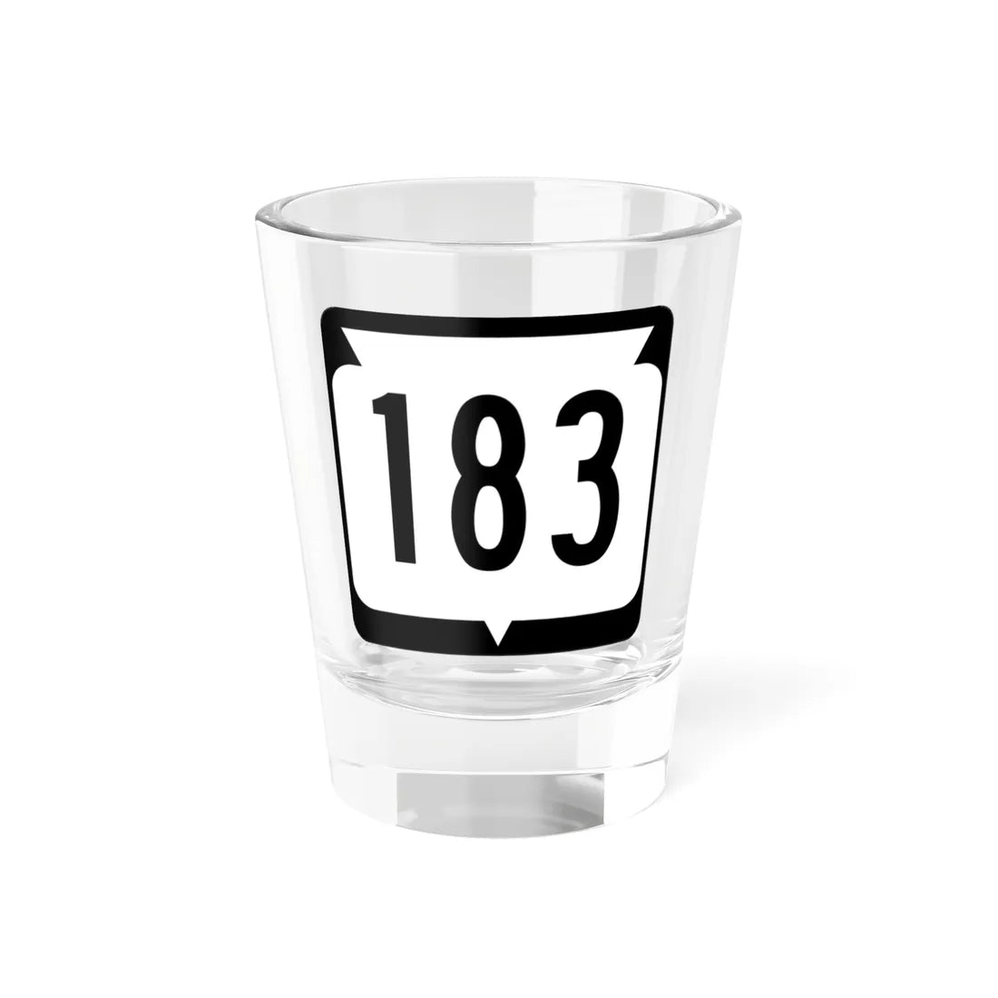 WIS 183 (Wisconsin) (Road Sign) Shot Glass 1.5oz 1.5oz - Go Mug Yourself