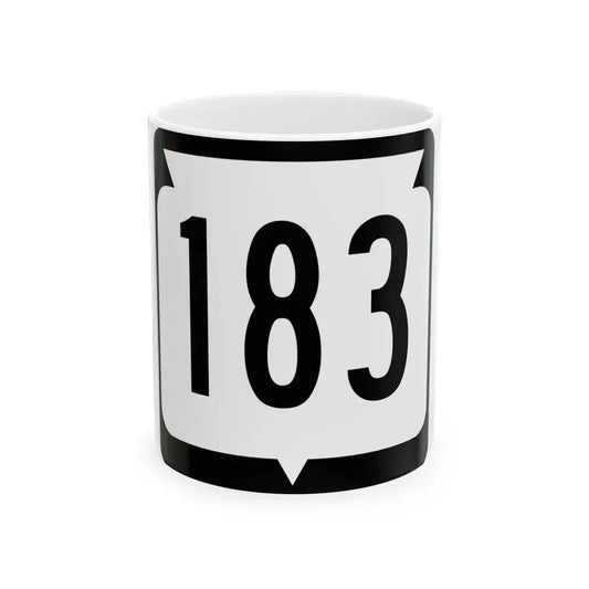 WIS 183 (Wisconsin) (Road Sign) White Coffee Mug 11oz - Go Mug Yourself