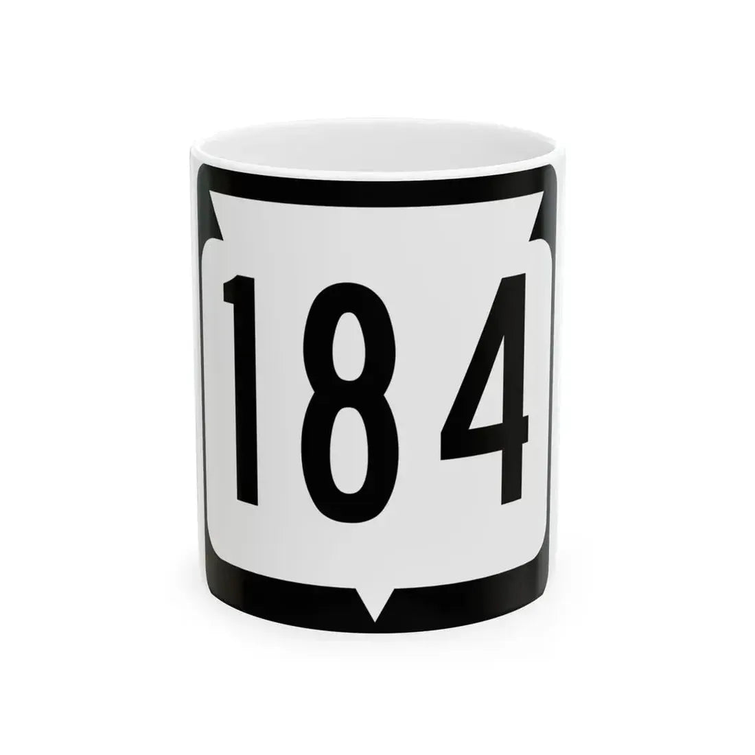 WIS 184 (Wisconsin) (Road Sign) White Coffee Mug 11oz - Go Mug Yourself