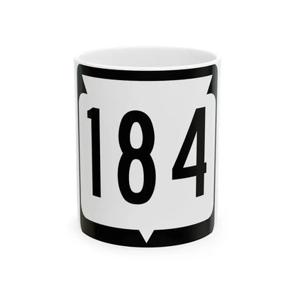 WIS 184 (Wisconsin) (Road Sign) White Coffee Mug 11oz - Go Mug Yourself