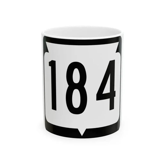 WIS 184 (Wisconsin) (Road Sign) White Coffee Mug 11oz - Go Mug Yourself
