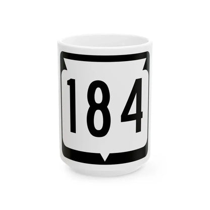 WIS 184 (Wisconsin) (Road Sign) White Coffee Mug 15oz - Go Mug Yourself