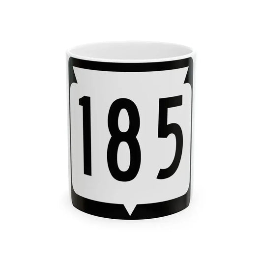 WIS 185 (Wisconsin) (Road Sign) White Coffee Mug 11oz - Go Mug Yourself