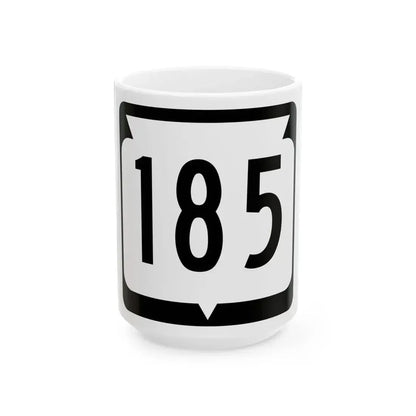 WIS 185 (Wisconsin) (Road Sign) White Coffee Mug 15oz - Go Mug Yourself