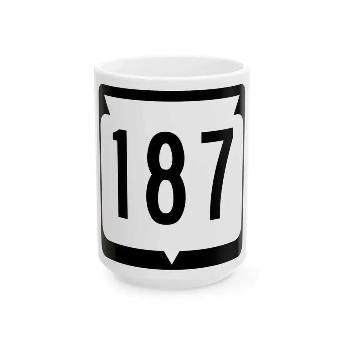 WIS 187 (Wisconsin) (Road Sign) White Coffee Mug 15oz - Go Mug Yourself