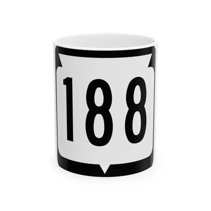 WIS 188 (Wisconsin) (Road Sign) White Coffee Mug 11oz - Go Mug Yourself