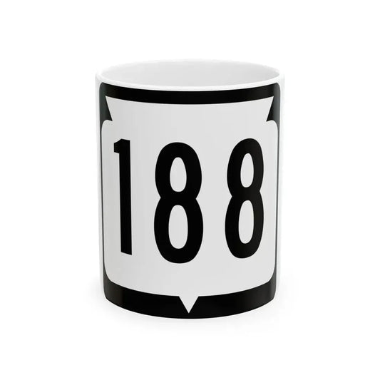 WIS 188 (Wisconsin) (Road Sign) White Coffee Mug 11oz - Go Mug Yourself