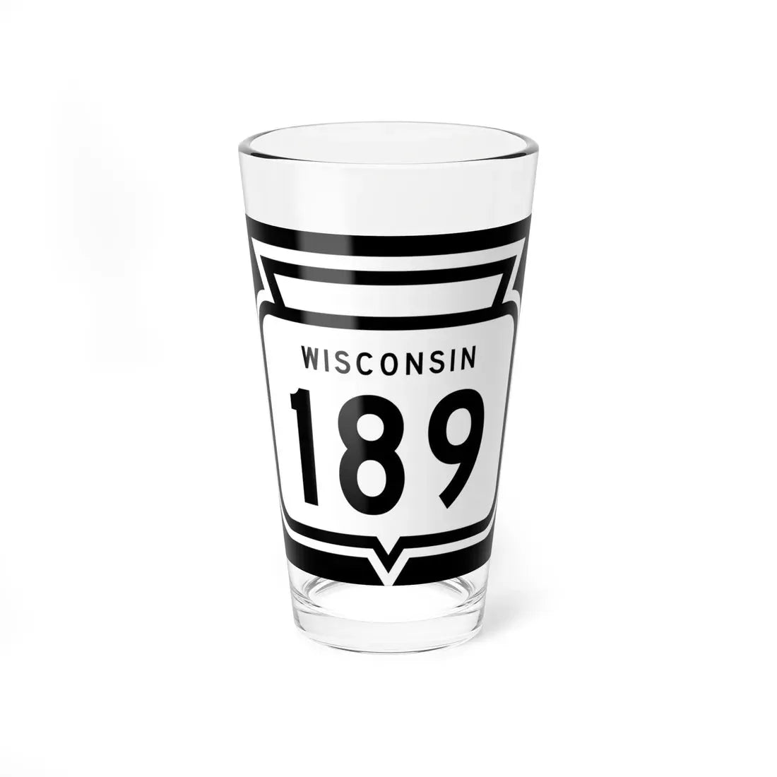 WIS 189 1958 (Wisconsin) (Road Sign) Pint Glass 16oz 16oz - Go Mug Yourself