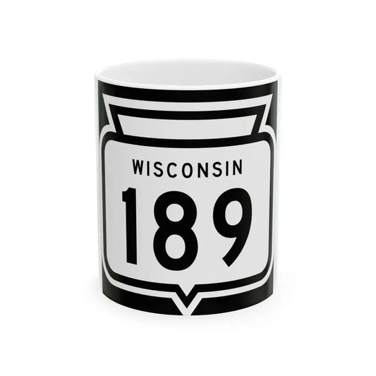 WIS 189 1958 (Wisconsin) (Road Sign) White Coffee Mug 11oz - Go Mug Yourself