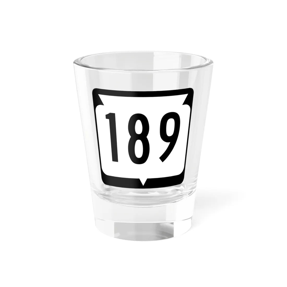 WIS 189 (Wisconsin) (Road Sign) Shot Glass 1.5oz 1.5oz - Go Mug Yourself