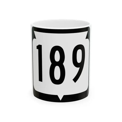 WIS 189 (Wisconsin) (Road Sign) White Coffee Mug 11oz - Go Mug Yourself