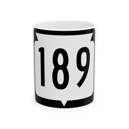 WIS 189 (Wisconsin) (Road Sign) White Coffee Mug 11oz - Go Mug Yourself