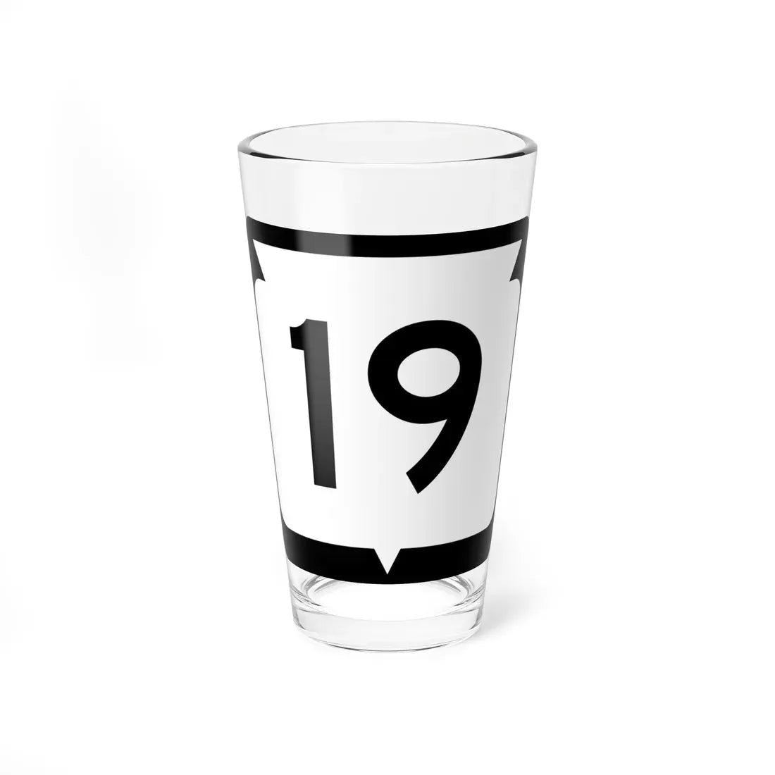 WIS 19 (Wisconsin) (Road Sign) Pint Glass 16oz 16oz - Go Mug Yourself