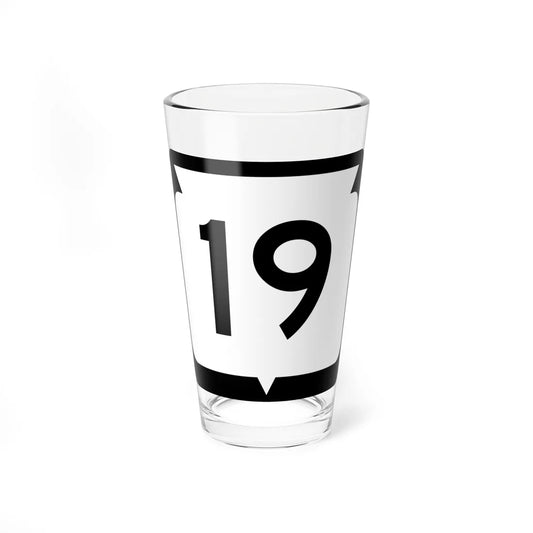 WIS 19 (Wisconsin) (Road Sign) Pint Glss 16oz 16oz - Go Mug Yourself