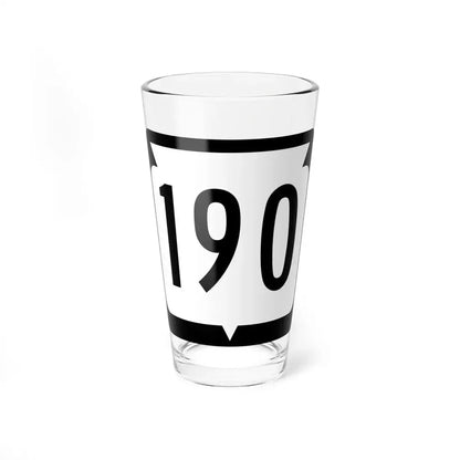 WIS 190 (Wisconsin) (Road Sign) Pint Glss 16oz 16oz - Go Mug Yourself
