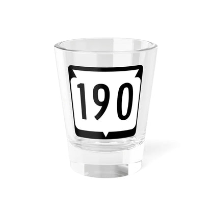 WIS 190 (Wisconsin) (Road Sign) Shot Glass 1.5oz 1.5oz - Go Mug Yourself