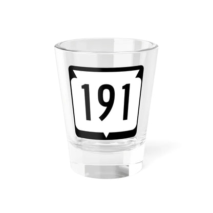 WIS 191 (Wisconsin) (Road Sign) Shot Glass 1.5oz 1.5oz - Go Mug Yourself
