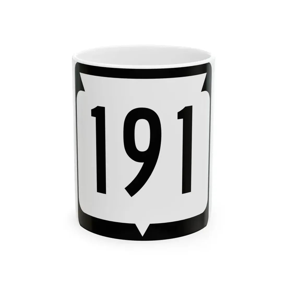 WIS 191 (Wisconsin) (Road Sign) White Coffee Mug 11oz - Go Mug Yourself