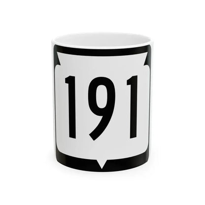 WIS 191 (Wisconsin) (Road Sign) White Coffee Mug 11oz - Go Mug Yourself