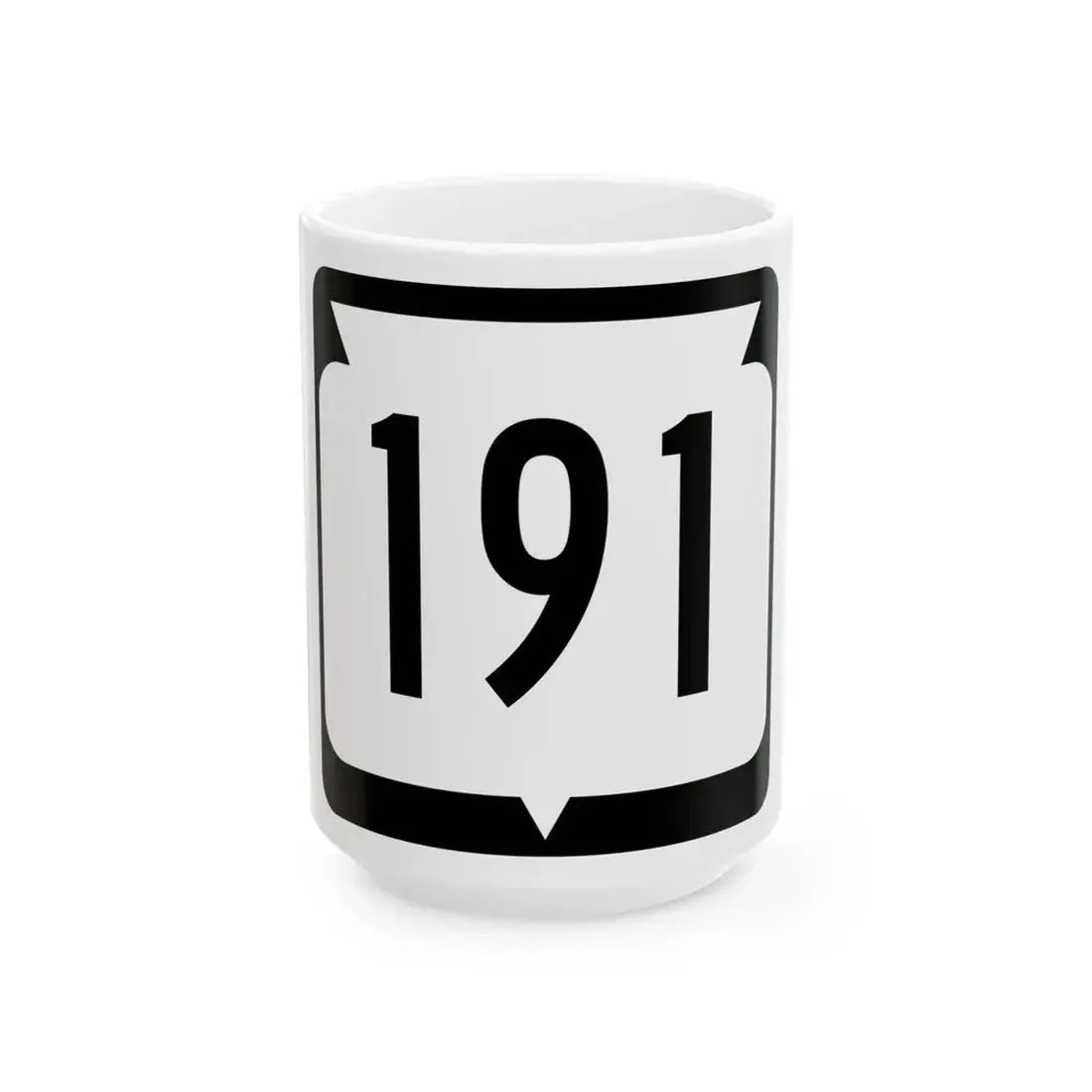 WIS 191 (Wisconsin) (Road Sign) White Coffee Mug 15oz - Go Mug Yourself