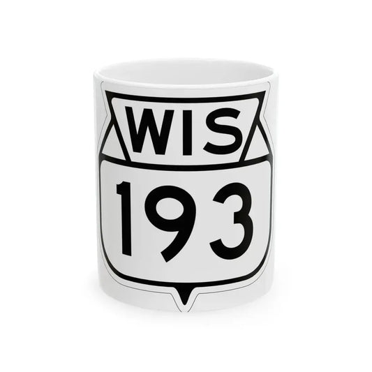 WIS 193 1949 (Wisconsin) (Road Sign) White Coffee Mug 11oz - Go Mug Yourself