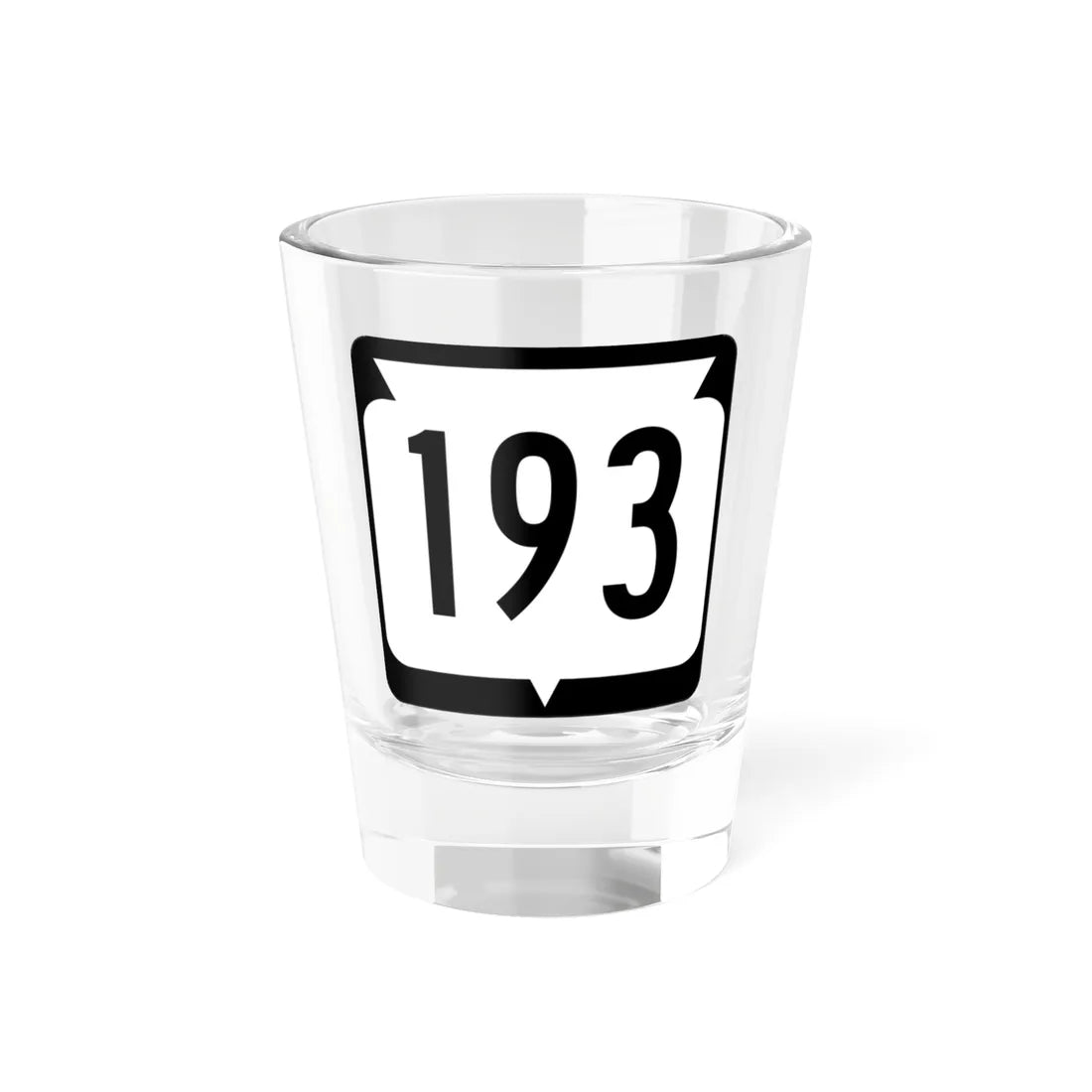 WIS 193 (Wisconsin) (Road Sign) Shot Glass 1.5oz 1.5oz - Go Mug Yourself