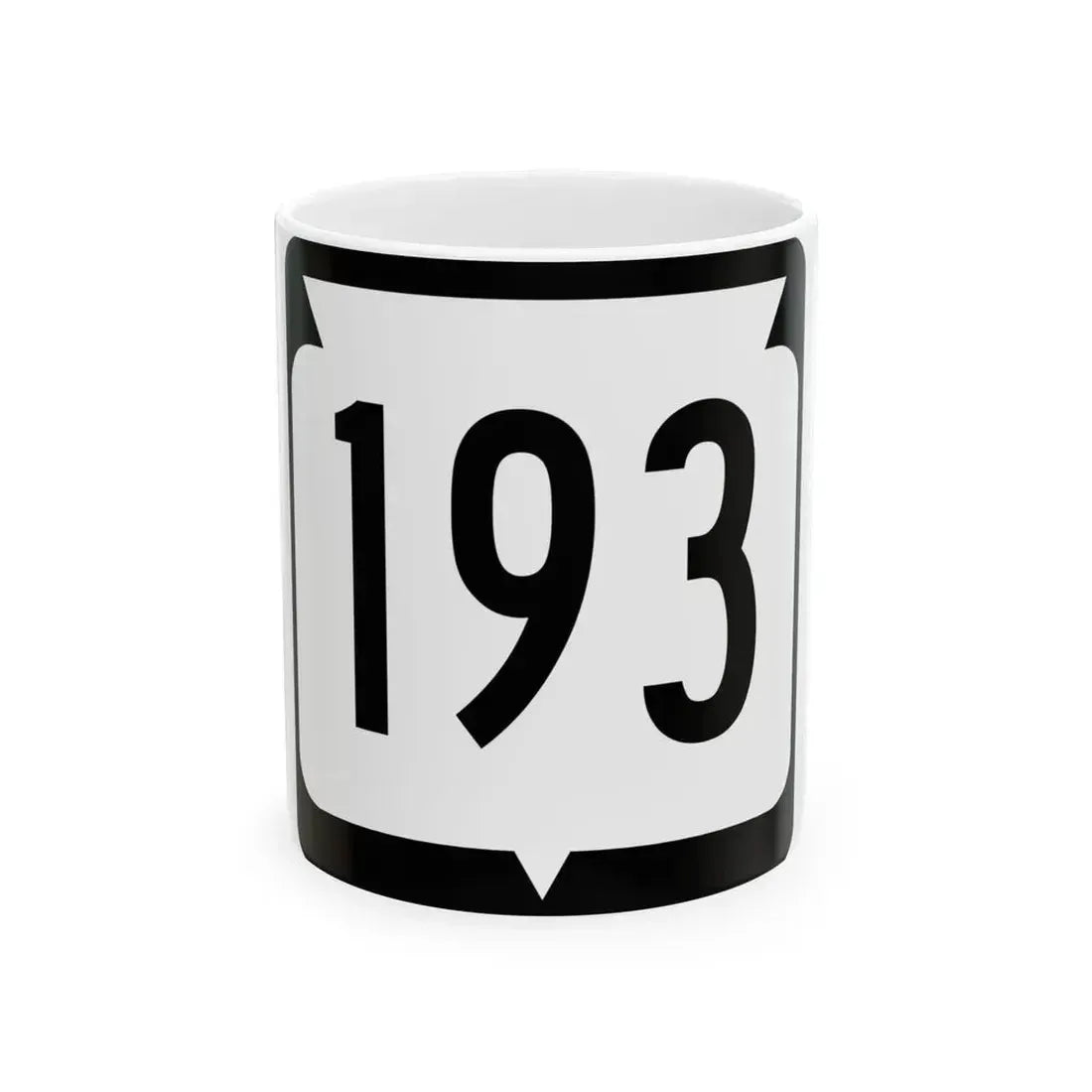 WIS 193 (Wisconsin) (Road Sign) White Coffee Mug 11oz - Go Mug Yourself